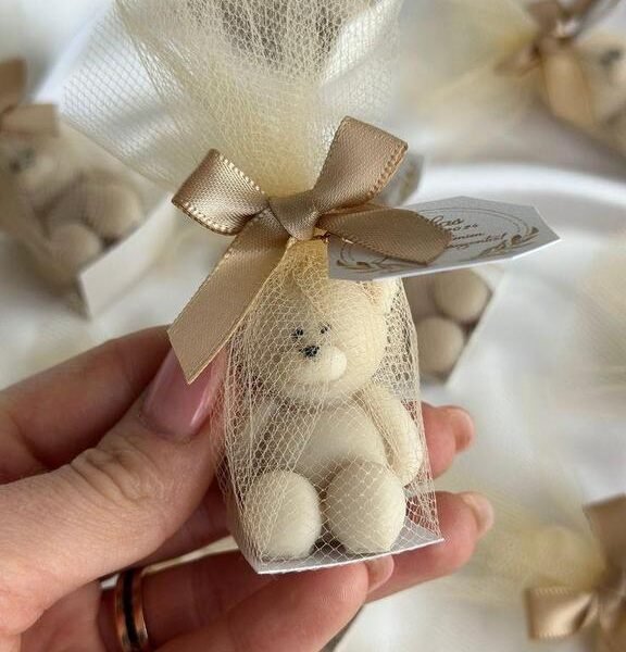Mini Bear Scented Candles in Customized Packaging | Perfect for Baby Showers and Celebrations