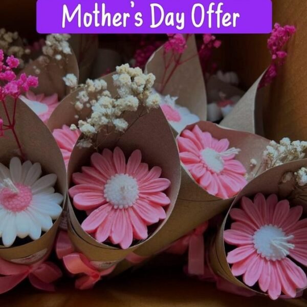 Customized Daisy Flower Scented Candles for Mother's Day