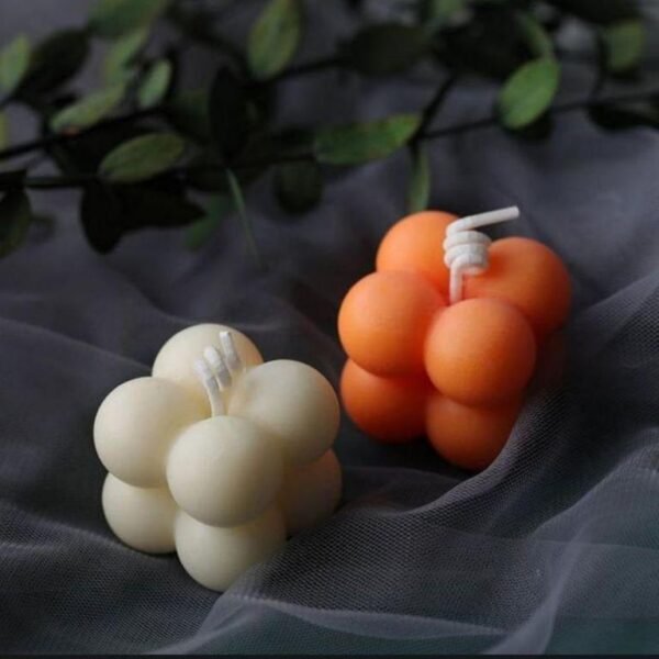 Set of 2 Mini Bubble Candles - Scented Bubble Candles for Home Decor and Gifts