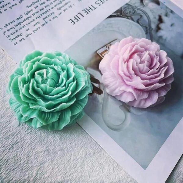Set of 2 Peony Flower Scented Candles for Home Decor and Custom Orders
