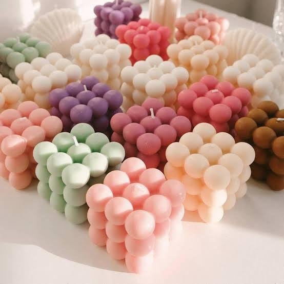 Bubble Cube Candle by Aesthetic - Colorful Modern Home Decor
