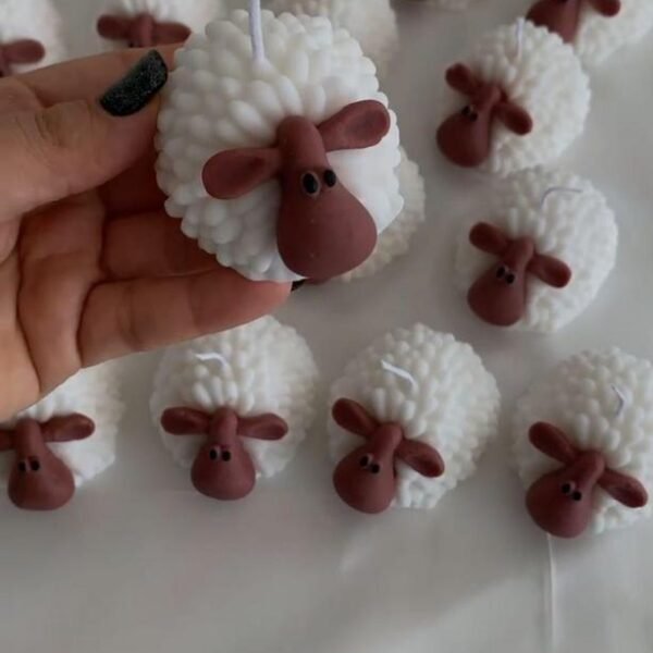 Set of 2 Adorable Sheep Candles for Eid ul Azha Home Decor