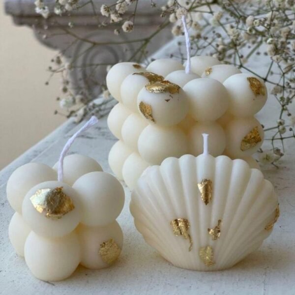 Set of 3 Lavender Scented Aesthetic Candles for Home Decor and Gifting