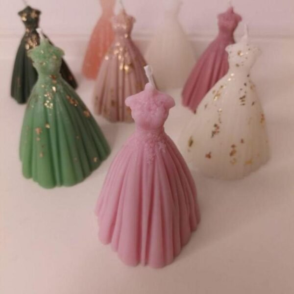 Bridal Dress Shaped Scented Candle for Bridal Shower and Party Decor