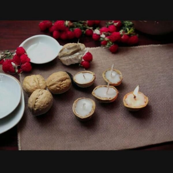 Unique Walnut Floating Candle for Home Decoration
