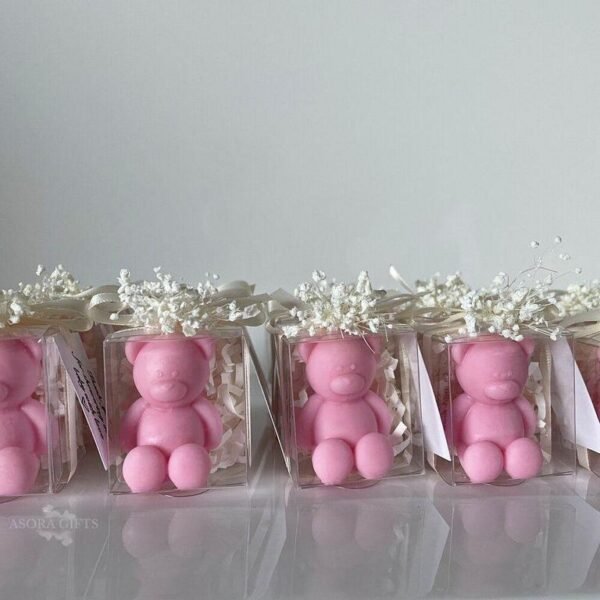 Mini Teddy Bear Candles for Baby Girl - Ideal Favors for Bear-Themed Celebrations, Baby Showers & Birthdays