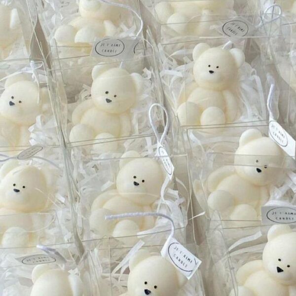 Mini Teddy Bear Scented Candles with Custom Packing for Gifts and Birthdays | Sitting Teddy Bear with Custom Fragrances