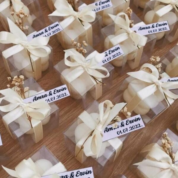 Customized Mini Bubble Candle for Weddings, Baby Showers, and Events
