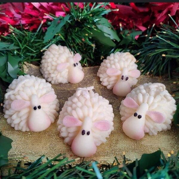 Set of 5 Sheep Scented Candles