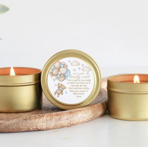 Scented Candle with Beautiful Tin