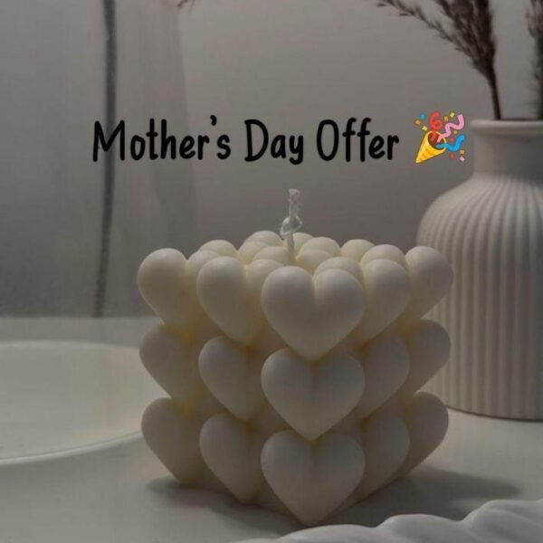 3D Heart Shaped Scented Candle for Mother's Day