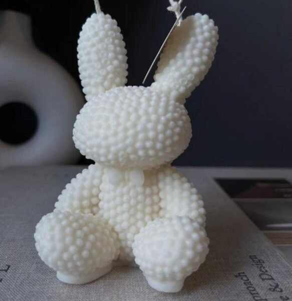 Buy One Get 1 Free 3D Pearl Rabbit Candle | Pearls Bunny Candle | 3D Home Decor Bear Aroma Handmade Pearl Rabbit Candle Scented Candles for Gift and Birthday | pearl Bunny with customizable fragrances